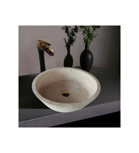 Hale Traverten Dışı Mucartalı Elips Lavabo