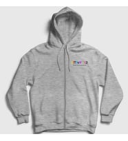 Presmono Unisex Gri Astroworld V4 Travis Scott Fermuarlı Kapüşonlu Sweatshirt 44862tt (Gri)