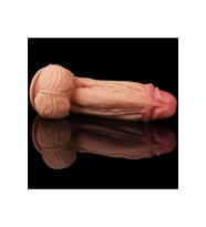 Gerçek Ten Hissi Sağlayan Yumuşak Dokulu Güçlü Vantuzlu 25 Cm Belden Bağlamalı Penis