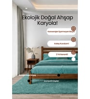 Urban Model Masif Ahşap Karyola Kolay Kurulum Fırınlanmış İthal Sibirya Çamı 90x190 Yatak Uyumlu