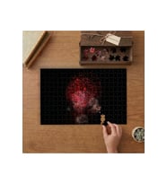 Gece Gökyüzünde Işık Gösterisi Tasarımı 240 parça Ahşap Puzzle Ahşap Kutuda MP00254