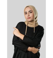 Bej Bağcıklı Peluş Balaklava Boyunluklu Bere Jakar Düz 2327_12
