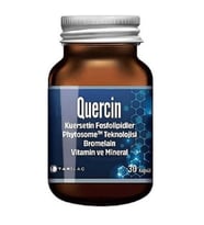 Quercin Kuersetin Fosfolipitler Bromelain Vitamin ve Mineral 30 Kapsül