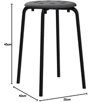 Marius Home, çalışma odası ve ofis taburesi (45 cm, siyah)