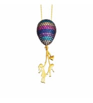 Altın Kolye Baloncu Kız 14K 42 Cm Zincir