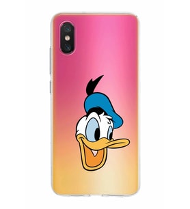 Xiaomi Mi 8 Pro Uyumlu Kapak Donald Duck Tasarımlı Şeffaf Silikon Kılıf