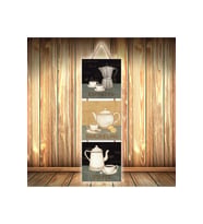 Coffe Üçlü Retro Ahşap Poster Ü316