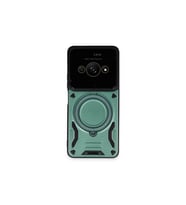 Xiaomi Poco C61 Kılıf Joy Lens Standlı Kapak - Koyu Yeşil