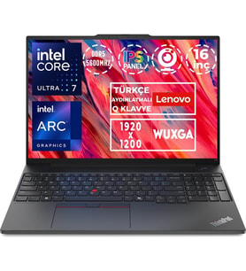 Lenovo Thinkpad E16 Gen 2 Ultra 7 155H 32GB 1tb SSD 16" Wuxga Fdos Dizüstü Bilgisayar 21MA008XTX 004