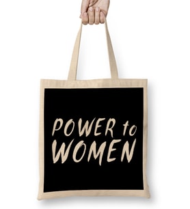 Power To Women Bez Çanta Uzun Saplı
