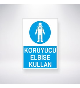 Koruyucu Elbise Kullan 21x28 Arkası Yapışkanlı Levha