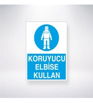 Koruyucu Elbise Kullan 21x28 Arkası Yapışkanlı Levha
