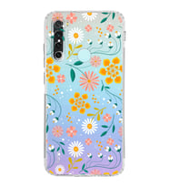 Xiaomi Redmi Note 8  Kamera Korumalı Kapak Çiçek Tasarımlı Şeffaf  Kılıf
