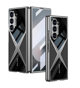 Galaxy Z Fold 6 Kılıf Ultra İnce Kamera Korumalı PC + Deri Arka Yüzey Zore X-Pro Kapak