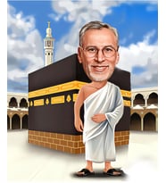 Kişiye Özel Ahşap Biblo - Hacı Karikatür Biblo - Kabe Biblo