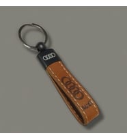 Audi Yazılı Ve Logolu Anahtarlık (KAHVERENGİ) TERMO DERİ (Standart)