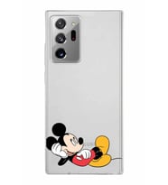 Samsung Galaxy Note 20 Ultra Kapak Mickey Mouse Tasarımlı Şeffaf Silikon Kılıf