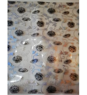 ŞEFFAF MASA ÖRTÜSÜ 1,7 mm 80 cm x 150 cm Kalın DESENLİ Pvc Kaymaz Masa Örtüsü Koruyucu 80 CM X 150 CM