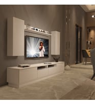 Decoraktiv Trendstyle 5220DS Slm Tv Ünitesi Tv Sehpası - Parlak Beyaz