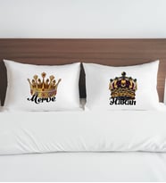 BK Gift Kişiye Özel Sevgili Tasarımlı Pamuklu 2’li Yastık Kılıfı Seti-3 50x70cm, Sevgiliye Hediye, Ev Hediyesi, Tasarım Ev Tekstili