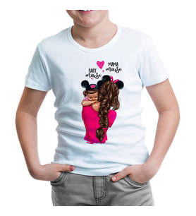 Mouse Anneler Günü Beyaz Çocuk Tshirt