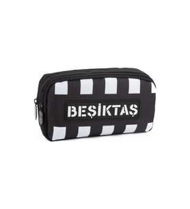 ME 25302 BEŞİKTAŞ TRİBÜN ÇUBUKLU KALEM ÇANTASI (Siyah - Beyaz)