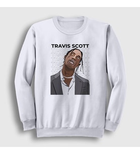 Presmono Unisex Beyaz Icon Astroworld Travis Scott Sweatshirt 42717tt