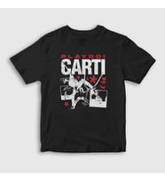 Presmono Unisex Çocuk Siyah Rapper Playboi Carti T-Shirt 482019tt