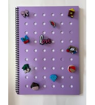 Adalinhome Charm Kapaklı A4 Spiralli Çizgili Fun Defter  (80 Yaprak) (Mor)