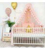 Pamuka Aparatlı Beşik Cibinlik Baby Pink