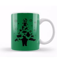 Ghostbusters Christmas Tree Silhouette Kupa Bardak Porselen