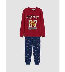 LCW Kids Bordo Harry Potter Baskılı Pijama Takım