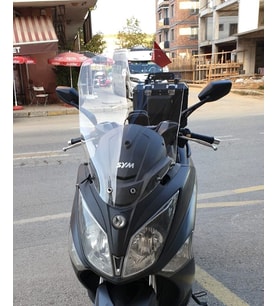 MOTOCAM SYM Joymax 250 İ Ön Cam 2013-2016 Model 65cm Şeffaf Renkli 4mm ORTA BOYLU