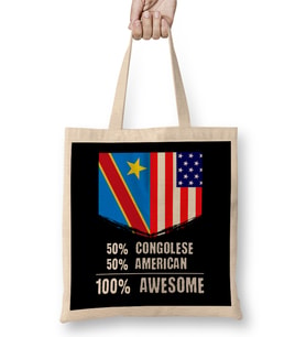 50% Colombian 50% American %100 Awesome Immigrant Bez Çanta Uzun Saplı