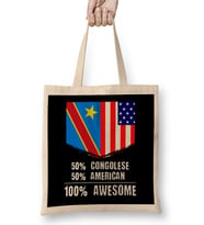 50% Colombian 50% American %100 Awesome Immigrant Bez Çanta Uzun Saplı