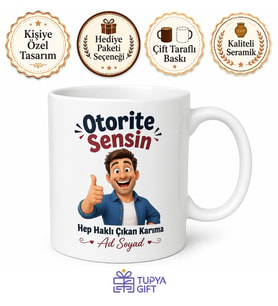 Hep Haklı Çıkan Karıma Otorite Sensin Kılıbık Koca Esprili Kupa Bardak Hediye