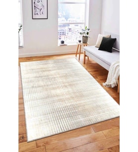 Bej Sade Desensiz Kaymaz Tabanlı Dekoratif Halı AR119 - 100 x 160 cm