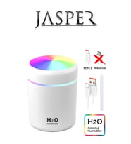 Hersepete H2O Humidifier RGB Işıklı Beyaz Ortam Dezenfeksiyon Hava Nemlendirici (Siyah)