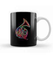 French Horn Music 01 Kupa Bardak Porselen