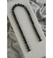 Gold Obsidyen Taşı Küre Kesim Parlak Gold 10mm Doğal Taş Dizi [AA]
