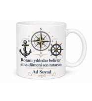 Gemi Kaptanına Rota Belirleme Liman Yanaşma Seyir Defteri Kupa Bardak Hediye