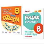 FENOMEN YAYINLAR Orjin 8 Din Kültürü ve Ahlak Bilgisi Konu Özetli Etkinlikli Soru Bankası + Denemele
