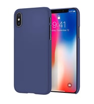Apple iPhone XS İnce Mat Silikon Kılıf Lacivert