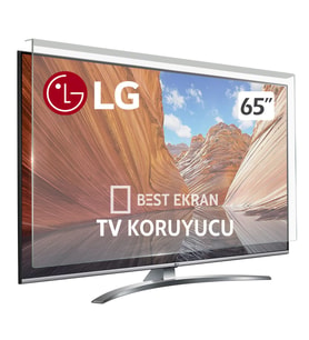 LG 65UJ750V TV EKRAN KORUYUCU - Lg 65" inç Tv Ekran Koruyucu Kırılmaz Şeffaf Paneli