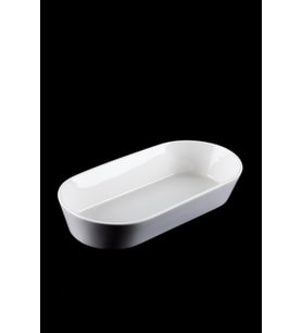 Şık Porselen Oval Kayık Kase, 32.4 cm, Zarif ve Kullanışlı Tasarım