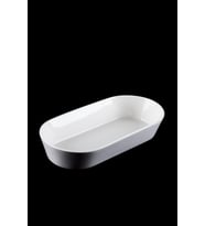 Şık Porselen Oval Kayık Kase, 32.4 cm, Zarif ve Kullanışlı Tasarım