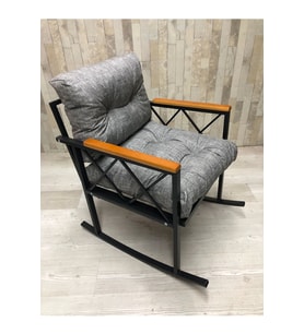 Sallanır Sandalye Tv Koltuğu Kafe-balkon-mutfak-berjer-ofis-salon Sallanır Koltuk Koltuk Miami (Gri)
