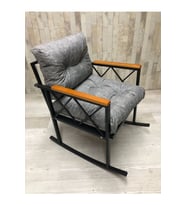 Sallanır Sandalye Tv Koltuğu Kafe-balkon-mutfak-berjer-ofis-salon Sallanır Koltuk Koltuk Miami (Gri)