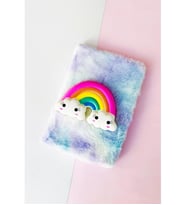 Renkli Gökkuşağı Squishyli Peluş Defter