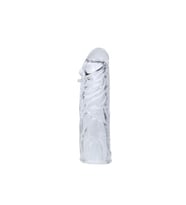 14 cm Damarlı Uzatmalı Şeffaf Silikon Penis Kılıfı